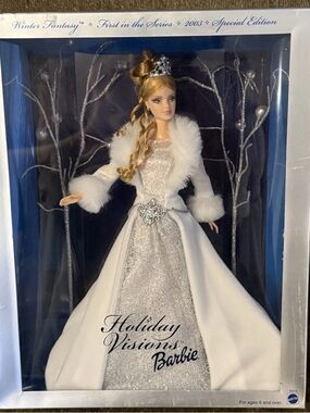 Barbie White & Silver Holiday Visions Winter Fantasy Doll